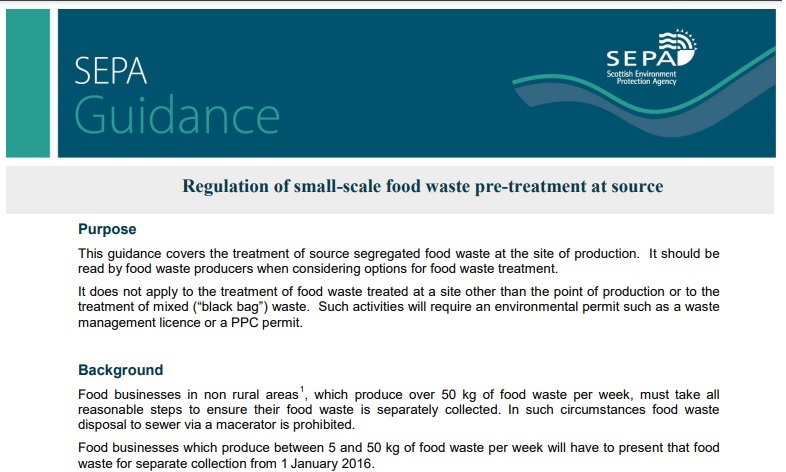 Waste Management Guidance SEPA